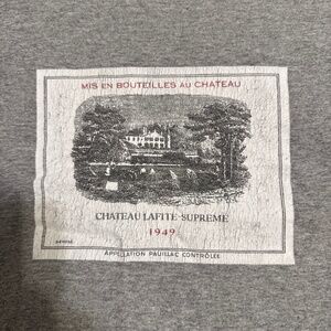 Supreme Chateau Lafite Tee Gray Size Medium FW2016 Rare Box Logo